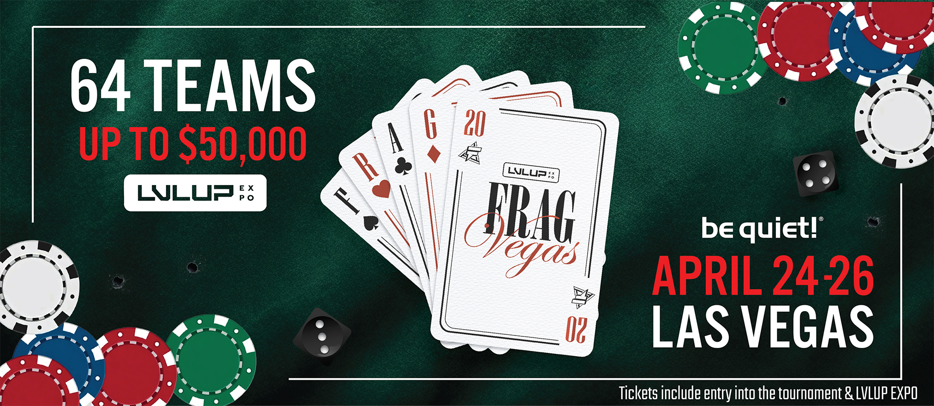 FRAG 20 X LVLUP EXPO banner